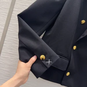 Celine Women Colonne Blazer in Wool Gabardine RV15H650D