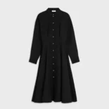 Celine Women Dress in Wool-Black RR0K20V86