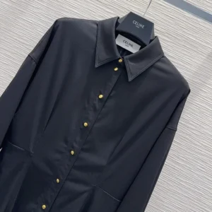 Celine Women Dress in Wool-Black RR0K20V86