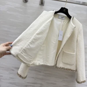 Celine Women Embroidered Chelsea Jacket in Silk Natté RV0OH0515