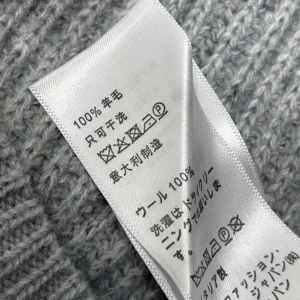 Celine Women Hooded Cardigan In Ribbed Wool-Grey RY0JF0ZTQ