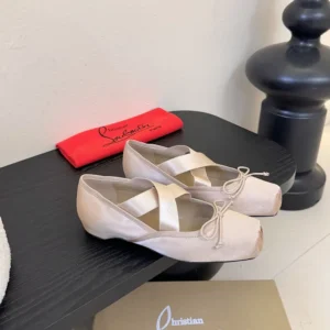 Christian Louboutin Women Cassiasticina Ballerinas Crepe Satin-Pink