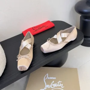 Christian Louboutin Women Cassiasticina Ballerinas Crepe Satin-Pink