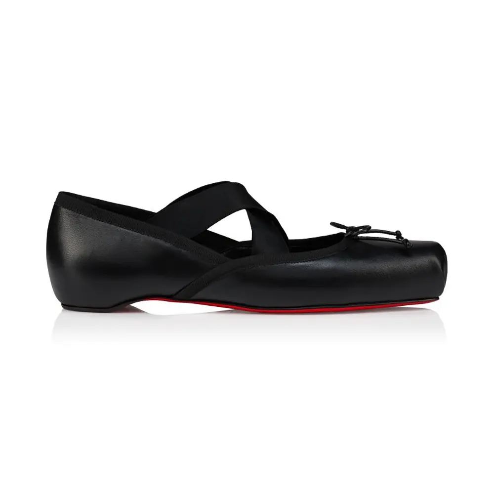 Christian Louboutin Women Cassiasticina Ballerinas Lamb Nappa Leather-Black