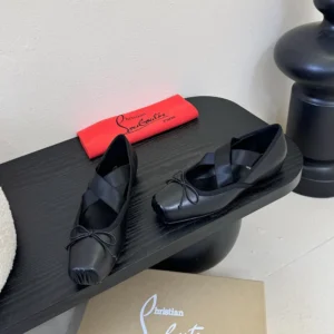 Christian Louboutin Women Cassiasticina Ballerinas Lamb Nappa Leather-Black