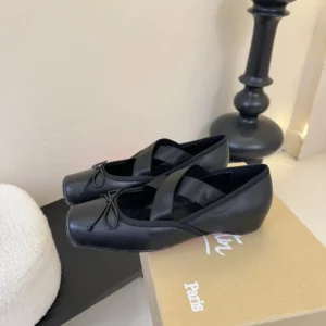 Christian Louboutin Women Cassiasticina Ballerinas Lamb Nappa Leather-Black