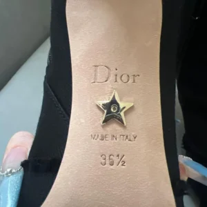 Dior Women Adiorable Pump Black Fringed Grosgrain Ankle Boots