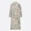 Dior Women Coat Beige Dior Barocco Cotton Mohair and Wool Blend 617M47A2402