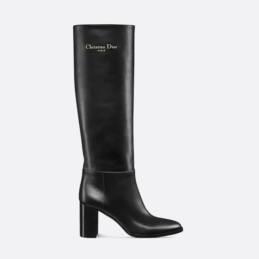 Dior Women D-Town Heeled Boot Black Supple Calfskin KCT051VSO