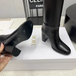 Dior Women D-Town Heeled Boot Black Supple Calfskin KCT051VSO