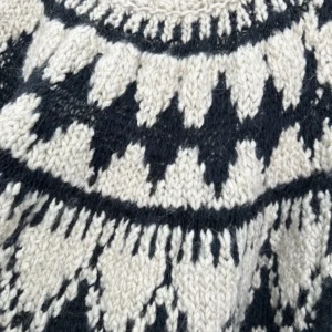 Dior Women DiorAlps Sweater Beige and Black Alpaca Wool and Cotton Knit