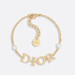 Dior Women Dio(r)evolution Bracelet Gold-Finish Metal and White Resin Pearls