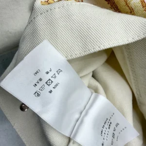 Dior Women Jacket Ecru Cotton Denim with Gold-Tone Dioresque Stella Motif