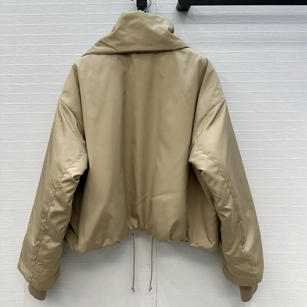 Dior Women Jacket with Scarf Collar Beige Padded Silk Faille 617C46A6540 3 Dior Women Jacket with Scarf Collar Beige Padded Silk Faille 617C46A6540