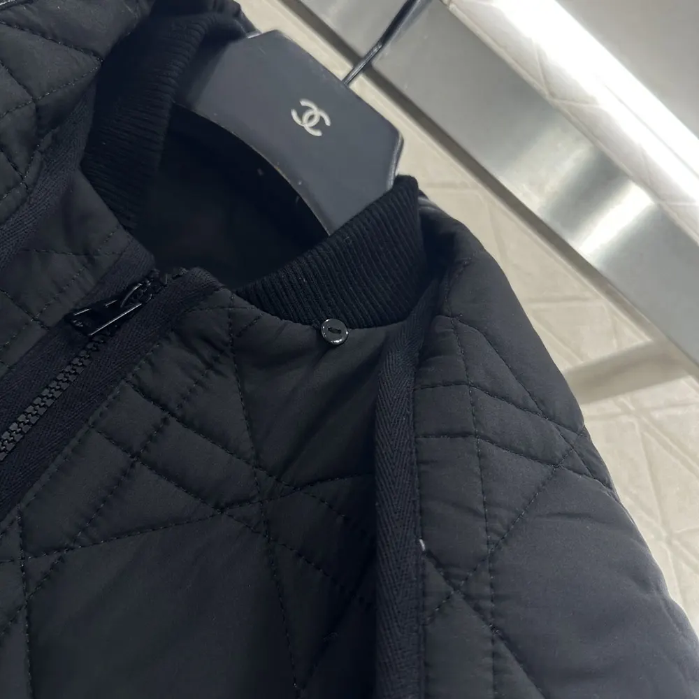 Dior Men Macrocannage Coat with Scarf Collar Black Quilted Technical Taffeta 9 Dior Women Macrocannage Coat with Scarf Collar Black Quilted Technical Taffeta