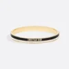 Dior Women Night Code Bangle Gold-Finish Metal White Crystals and Black Lacquer