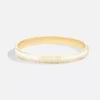 Dior Women Night Code Bangle Gold-Finish Metal White Crystals and White Lacquer 5 Dior Women Night Code Bangle Gold-Finish Metal White Crystals and White Lacquer