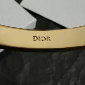 Dior Women Night Code Bangle Gold-Finish Metal White Crystals and White Lacquer