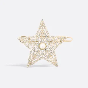 Dior Women Nuit Étoilée Barrette Pale Gold-Finish Metal V1789WOMCY