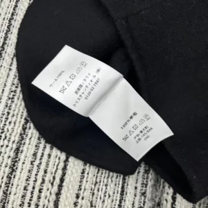 Dior Women Peacoat Black Double-Sided Virgin Wool-Angora-Blend Felt