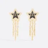 Dior Women Petit CD Lucky Baroque Earrings Gold-Finish Metal Silver-Tone Crystals D92B