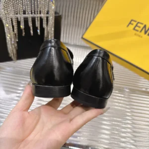 Fendi Women Baguette Black Nappa Leather Loafers 8D8756NBAF0QA1