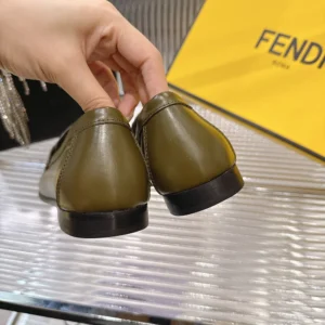 Fendi Women Baguette Green Nappa Leather Loafers 8D8756NBAF0WWE