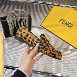 Fendi Women Baguette Printed Cavallino Calfskin Loafers 8D8756AY9SF1TOP