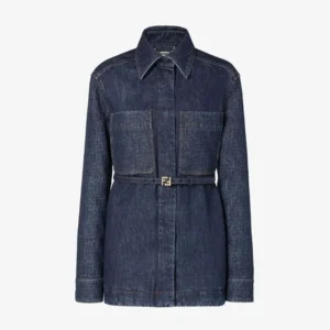 Fendi Women Dark Blue Denim Go-To Jacket FLF677AW82F1UKI