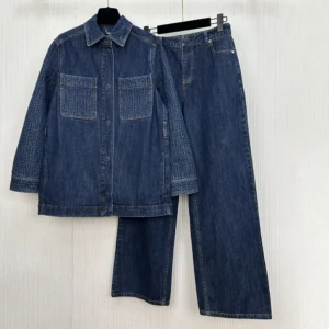 Fendi Women Dark Blue Denim Go-To Jacket FLF677AW82F1UKI