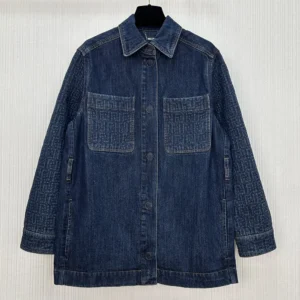 Fendi Women Dark Blue Denim Go-To Jacket FLF677AW82F1UKI