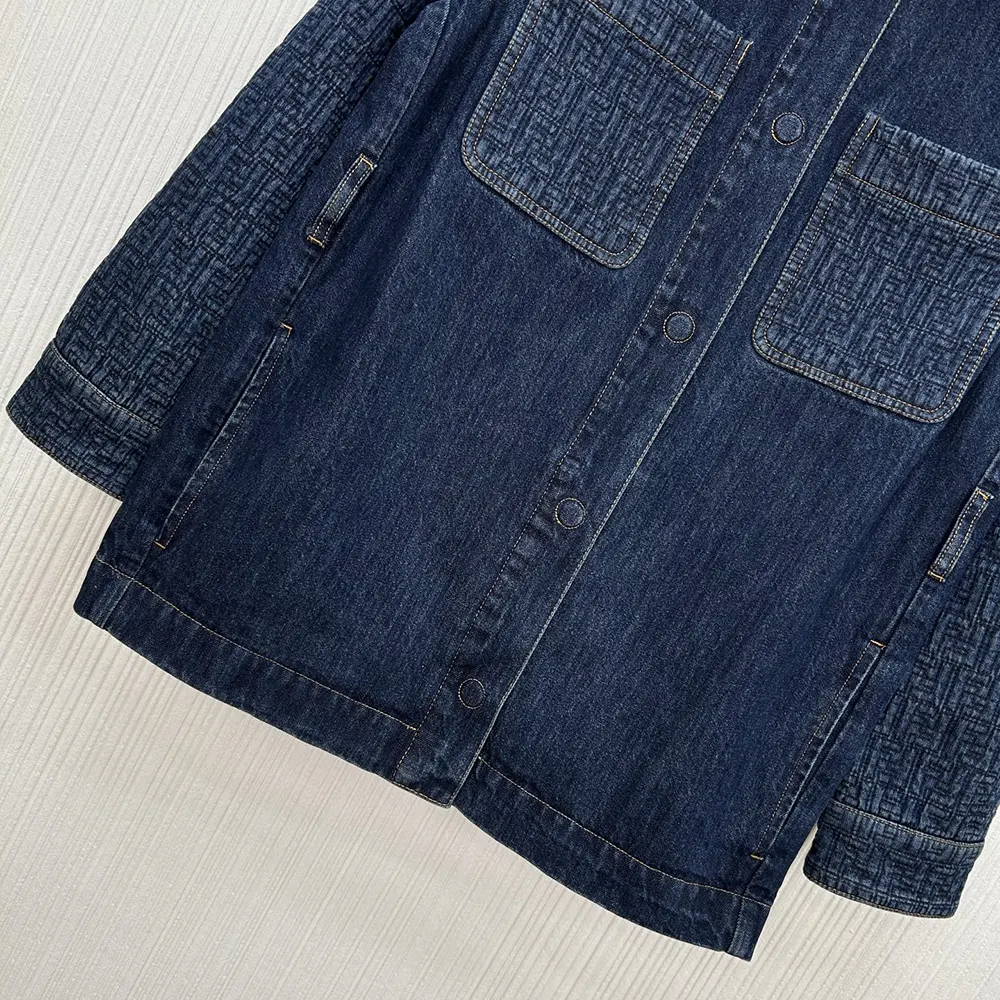 Fendi Women Dark Blue Denim Go-To Jacket FLF677AW82F1UKI 6 Fendi Women Dark Blue Denim Go-To Jacket FLF677AW82F1UKI