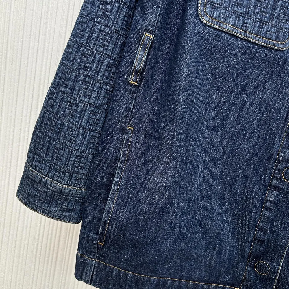Fendi Women Dark Blue Denim Go-To Jacket FLF677AW82F1UKI 8 Fendi Women Dark Blue Denim Go-To Jacket FLF677AW82F1UKI