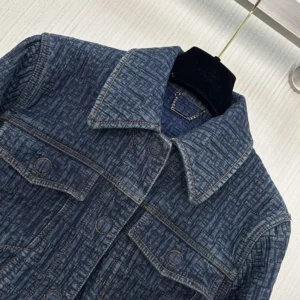 Fendi Women Dark Blue FF Denim Jacket FLF834AW82F1UKI