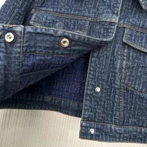 Fendi Women Dark Blue FF Denim Jacket FLF834AW82F1UKI