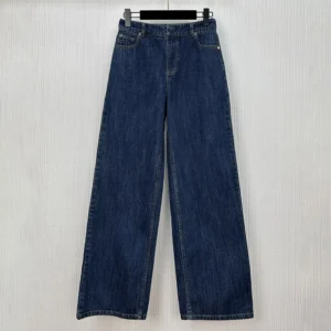 Fendi Women Long Jeans Dark Blue Denim Pants FLP882AW82F1UKI