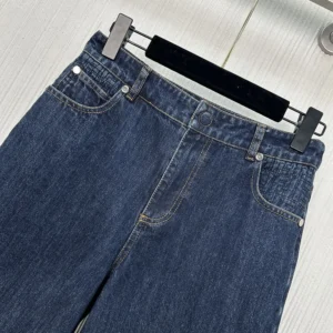 Fendi Women Long Jeans Dark Blue Denim Pants FLP882AW82F1UKI