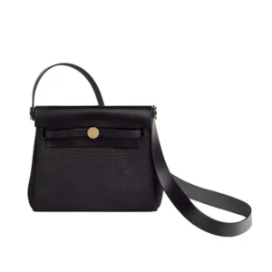 Hermes Women Herbag Zip 20 Bag-Black/Gold