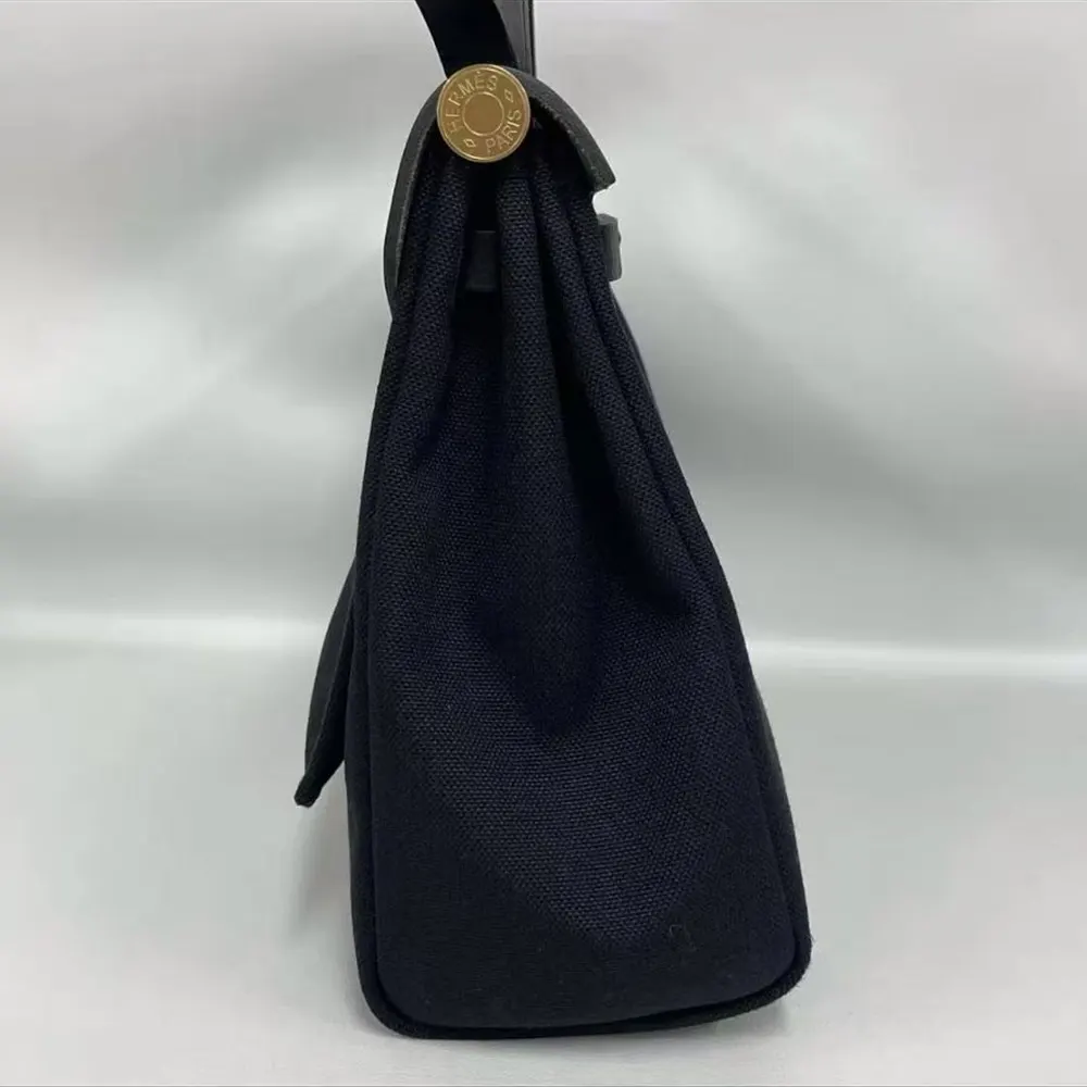 Hermes Women Herbag Zip 31 Bag-Black/Gold 5 Hermes Women Herbag Zip 31 Bag-Black/Gold - Image 5