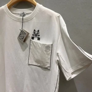 Loewe Men Regular Fit T-Shirt in Cotton-White S359AJ2X03