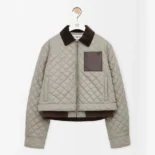 Loewe Men Short Jacket in Technical Fabric-Grey S359Y02XFH