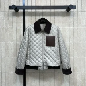 Loewe Men Short Jacket in Technical Fabric-Grey S359Y02XFH