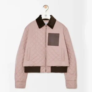 Loewe Men Short Jacket in Technical Fabric-Light Pink S359Y02XFH