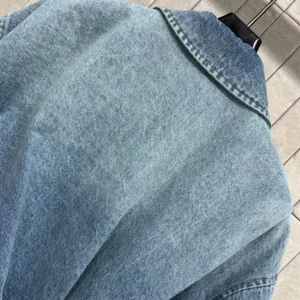 Loewe Women Draped Jacket In Denim-Indigo Blue IDS540Y1CX05