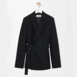 Loewe Women Draped Jacket In Wool-Black S359Y03XAH