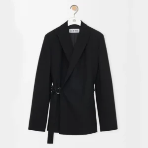 Loewe Women Draped Jacket In Wool-Black S359Y03XAH