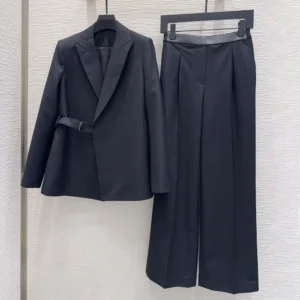 Loewe Women Draped Jacket In Wool-Black S359Y03XAH