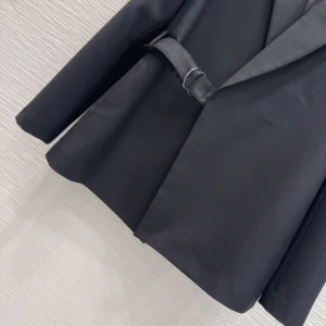 Loewe Women Draped Jacket In Wool-Black S359Y03XAH