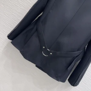 Loewe Women Draped Jacket In Wool-Black S359Y03XAH