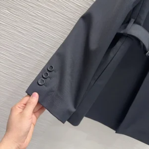 Loewe Women Draped Jacket In Wool-Black S359Y03XAH